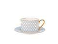 Lomonosov Bone China Porcelain TeaCup And Saucer Azur v.1 8.45 oz/250 ml