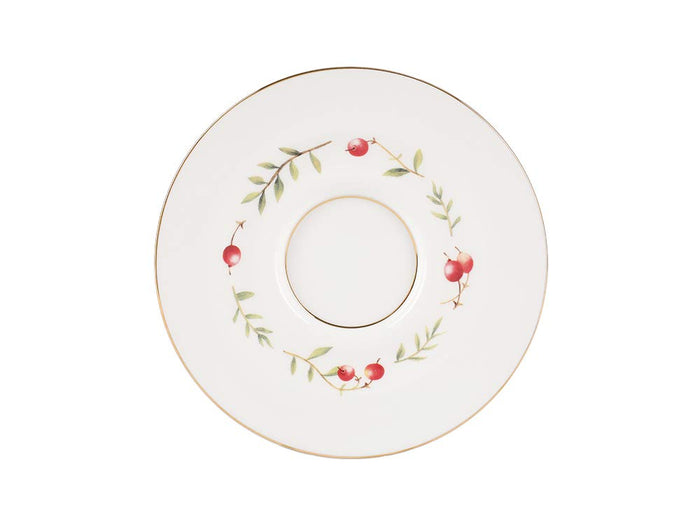 Lomonosov Bone China Tea Set Cup and Saucer Aisedora Cranberry 8.1 oz/240 ml