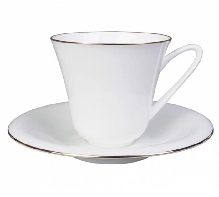 LOMONOSOV IMPERIAL BONE CHINA PORCELAIN ESPRESSO CUP GARDEN GOLDEN EDGE 200 ml/6.8 fl.oz