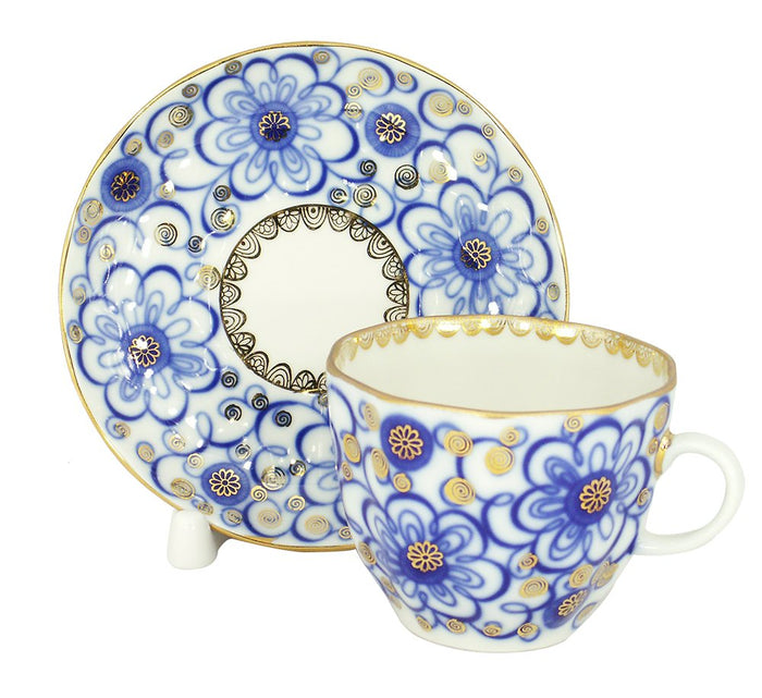 Lomonosov Imperial Porcelain Bindweed Drinkware Teaware Cups Collection