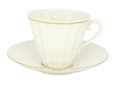 Lomonosov Imperial Porcelain Set 2pc Cup and Saucer Snow White Radiant 7.95 oz/235 ml