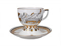 Lomonosov Imperial Porcelain Tea Set 2 pc Cup and Saucer Andante Russian Modern 10.8 oz/320 ml