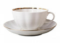 Lomonosov Imperial Porcelain Tea Set 2pc Cup and Saucer Snow White Tulip 8.45 oz/250 ml