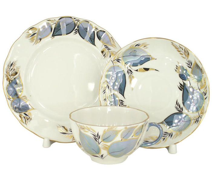 Lomonosov Imperial Porcelain Tea Set 3pc Tulip Moonlight 8.45 oz/250 ml, small, ps1046