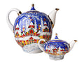 Lomonosov Porcelain 2 pc Teapot Set Winter Fairy Tale 82.8 fl.oz + 8.5 fl.oz