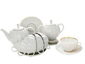 Lomonosov Porcelain 22 Karat Gold Tea Set 20 pc Heavenly White Wedding