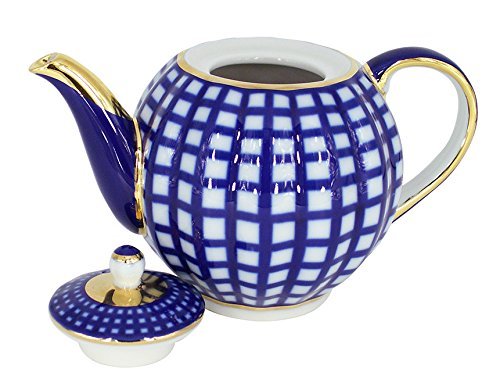 Lomonosov Porcelain 3 Cups Tea Pot 20 oz/600 ml Cobalt Cell