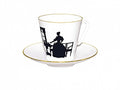 Lomonosov Porcelain Bone China Cup and Saucer Together 2.71 fl.oz/80 ml