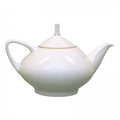 Lomonosov Porcelain Bone China Tea Pot Dome Golden Ribbon 47.3 fl.oz/1400 ml