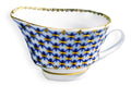 Lomonosov Porcelain Cobalt Net Gravy Boat 7 oz