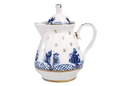 Lomonosov Porcelain Creamer 22 Karat Gold Basket 7.44 fl.oz/220 ml