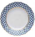 Lomonosov Porcelain Dinner Plate Cobalt Net Tulip Flat 10.7"/273 mm.