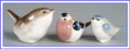 Lomonosov Porcelain Figurines 3 Friends Birds Chat Meeting: Wren, Bullfinch, Tomtit