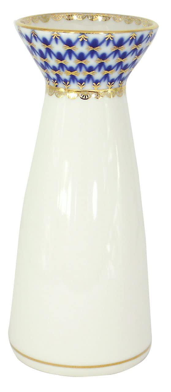Lomonosov Porcelain Flower Vase Youth Cobalt Net
