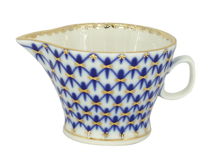 Lomonosov Porcelain Gravy Boat Youth Cobalt Net 5.1 fl.oz/150 ml