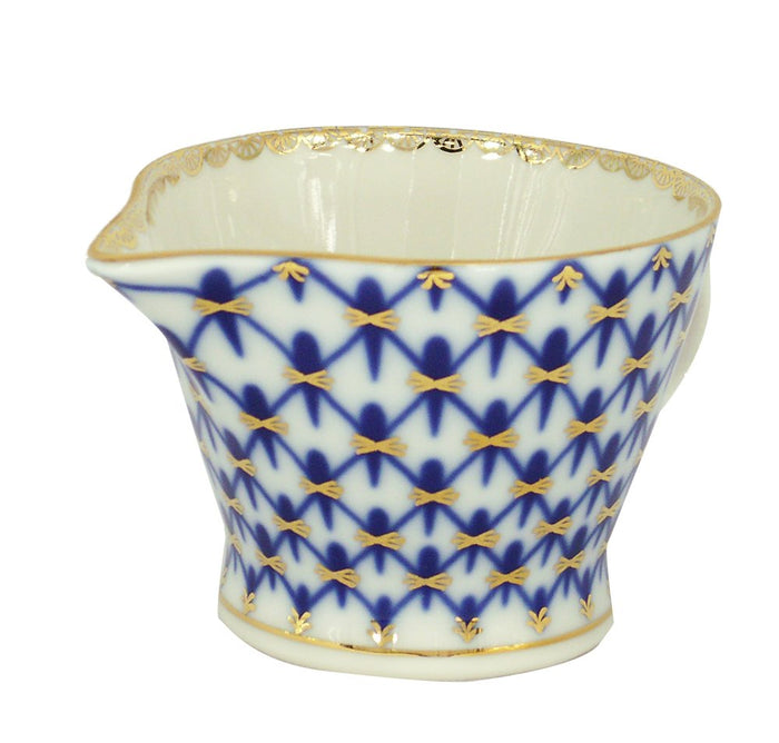 Lomonosov Porcelain Gravy Boat Youth Cobalt Net 5.1 fl.oz/150 ml