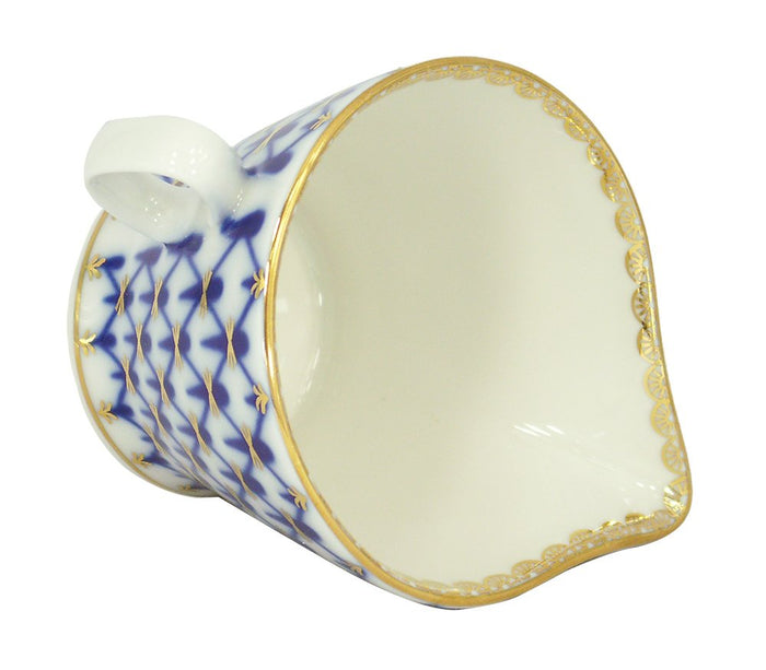 Lomonosov Porcelain Gravy Boat Youth Cobalt Net 5.1 fl.oz/150 ml