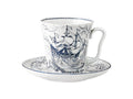 Lomonosov Porcelain Mug and Saucer Leningradskii Blue Brigantine12.2 fl.oz/360 ml