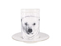 Lomonosov Porcelain Mug and Saucer Totem POLAR BEAR 13.2 fl.oz/390 ml