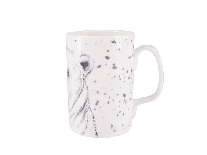 Lomonosov Porcelain Mug and Saucer Totem POLAR BEAR 13.2 fl.oz/390 ml
