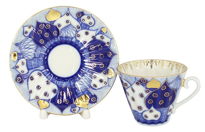 Lomonosov Porcelain Set Orthodox Church Bells 2pc Cup and Saucer 7.95 oz/235 ml