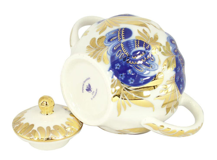 Lomonosov Porcelain Sugar Bowl "Golden Garden"