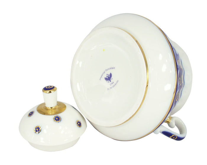 Lomonosov Porcelain Sugar Bowl Orthodox Domes Church Bells 10 oz/300 ml