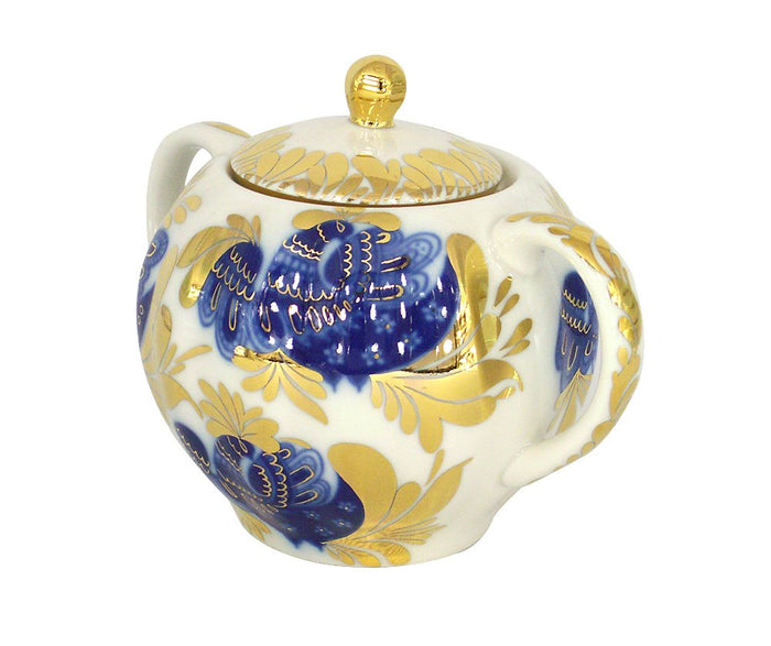 Lomonosov Porcelain Sugar Bowl Tulip Golden Garden 15 oz/450 ml