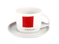 Lomonosov Porcelain Tea Cup and Saucer Suprematism Red Square Malevich 10 oz/295 ml