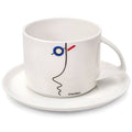 Lomonosov Porcelain Tea Cup and Saucer Suprematism Stenberg 10 oz/295 ml