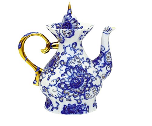 Lomonosov Porcelain Tea Pot 7 cups Singing Garden 37.2 ounses /1100 milliliters