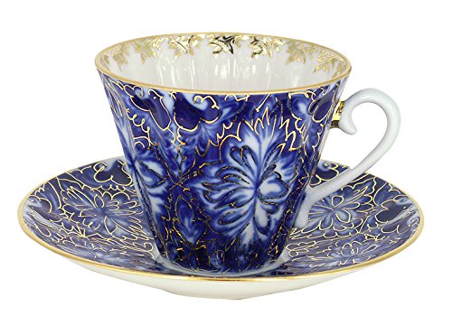 Lomonosov Porcelain Tea Set 2 pc Cup and Saucer Heathbirds 7.95 oz/235 ml