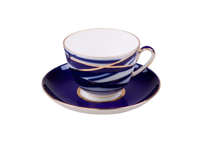 Lomonosov Porcelain Tea Set 2pc Cup and Saucer Spring Cocoon 7.8 oz/230 ml
