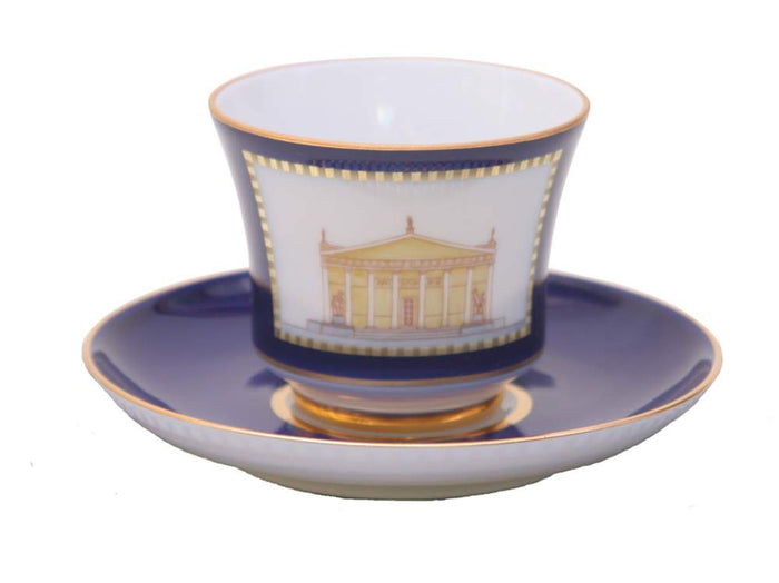 Lomonosov Porcelain Tea Set Cup and Saucer Classic of Petersburg #2 7.4 oz/220 ml
