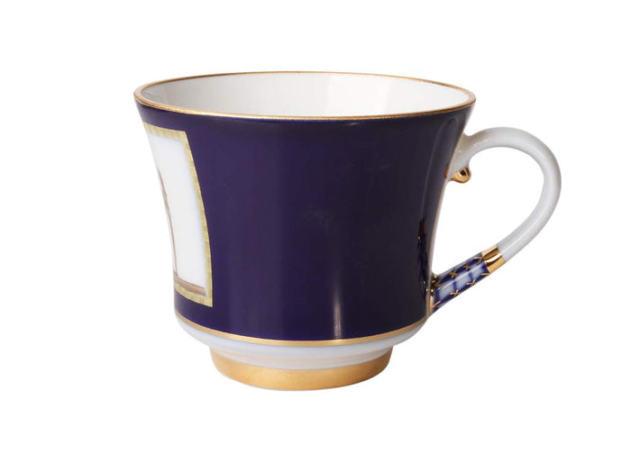 Lomonosov Porcelain Tea Set Cup and Saucer Classic of Petersburg #3 7.4 oz/220 ml
