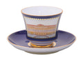 Lomonosov Porcelain Tea Set Cup and Saucer Classic of Petersburg #4 7.4 oz/220 ml
