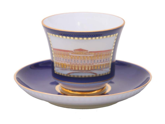 Lomonosov Porcelain Tea Set Cup and Saucer Classic of Petersburg #4 7.4 oz/220 ml