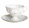Lomonosov Porcelain Tea Set Cup and Saucer Natasha Bone China Curls 7.76 oz/220 ml