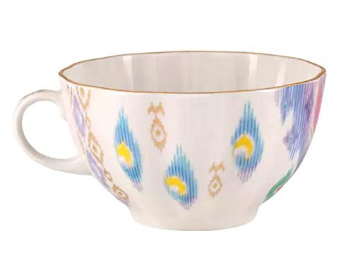 Lomonosov Porcelain Tea Set Cup and Saucer Tulip Peacock's Feather