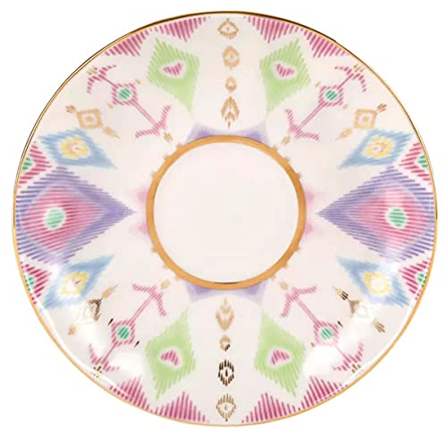 Lomonosov Porcelain Tea Set Cup and Saucer Tulip Peacock's Feather