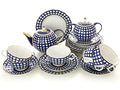 Lomonosov Porcelain Tea/Coffee Set 6/20 Cobalt Cell