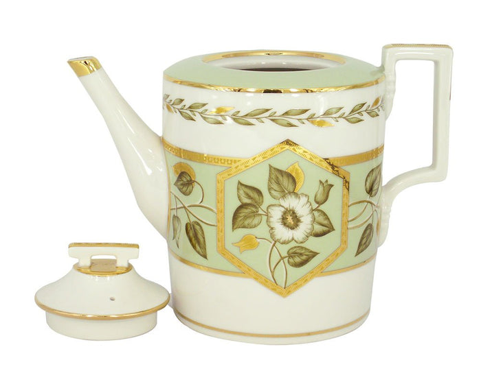 Lomonosov Porcelain Teapot Jade Background 20.3 fl.oz/600 ml
