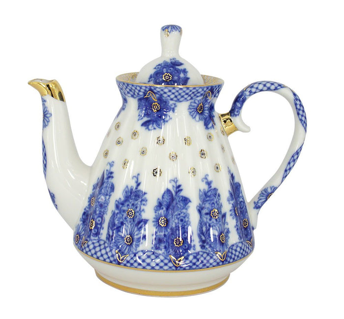 Lomonosov Porcelain Teapot Radiant Basket 5 Cup 25 ounces 750 milliliters