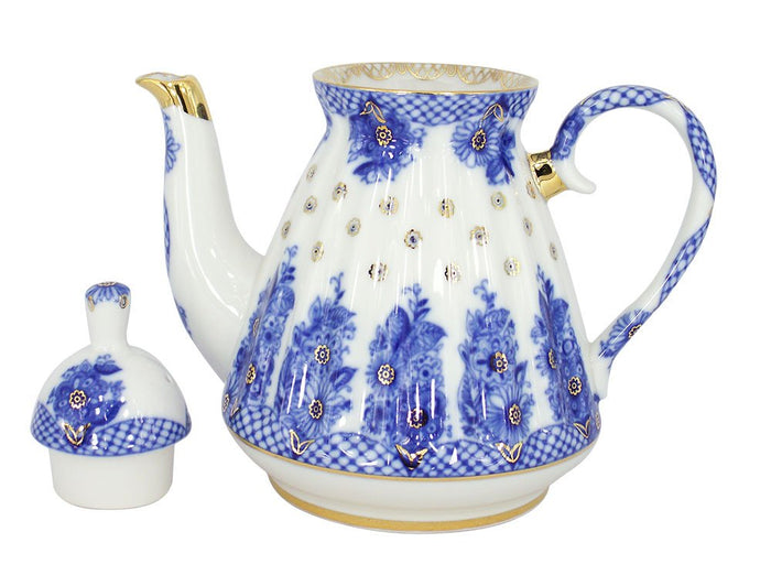 Lomonosov Porcelain Teapot Radiant Basket 5 Cup 25 ounces 750 milliliters