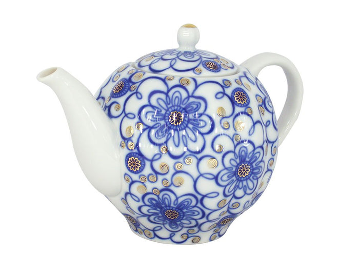 Lomonosov Porcelain Teapot Tulip Bindweed 3 Cups 20 oz/600 ml