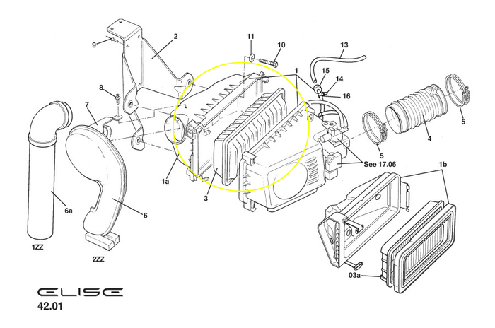 Lotus Air Cleaner Element (FP)-Elise, Exige-A120E6385S