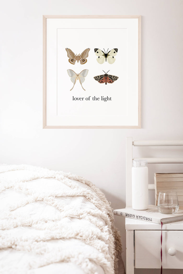 "Lover of the Light" Moth Print