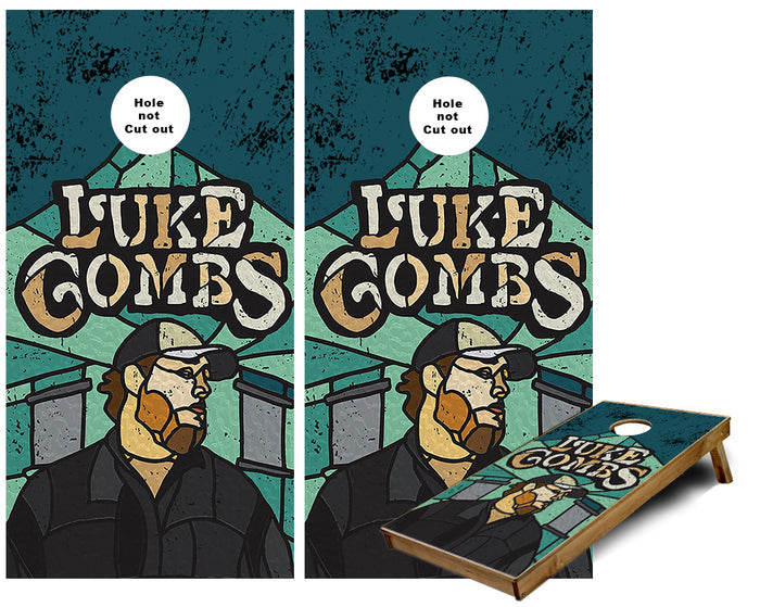 Luck Combs Country Music Cornhole Wraps