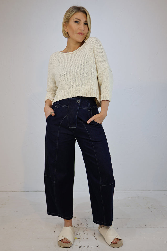 Lurdes Bergada Curved Barrel Leg Jeans U26 130