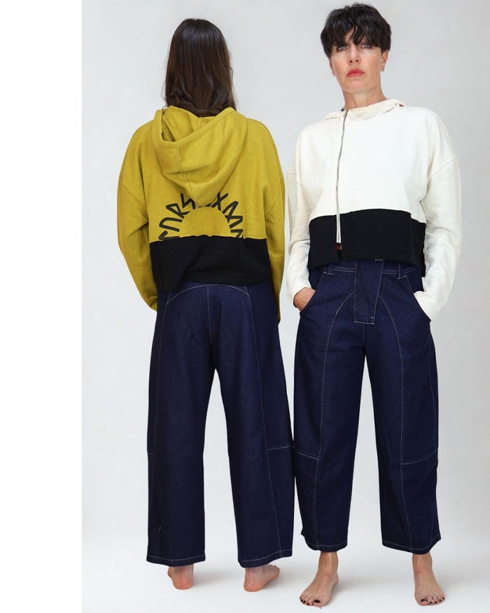 Lurdes Bergada Curved Barrel Leg Jeans U26 130
